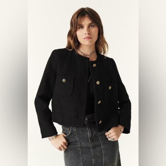 BA&SH Meredith Black Jacket 2 - Picture 4 of 12